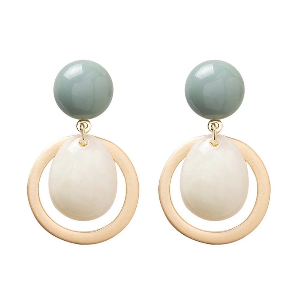 [ON SALE] Set of 2 Fashion Acrylic Drop Earrings